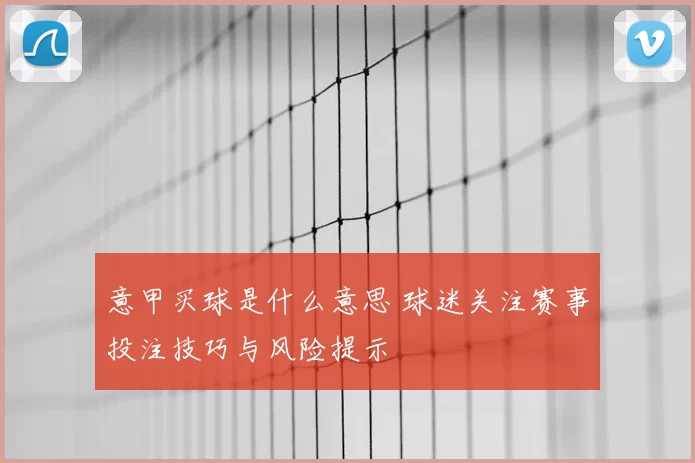 意甲买球是什么意思 球迷关注赛事投注技巧与风险提示
